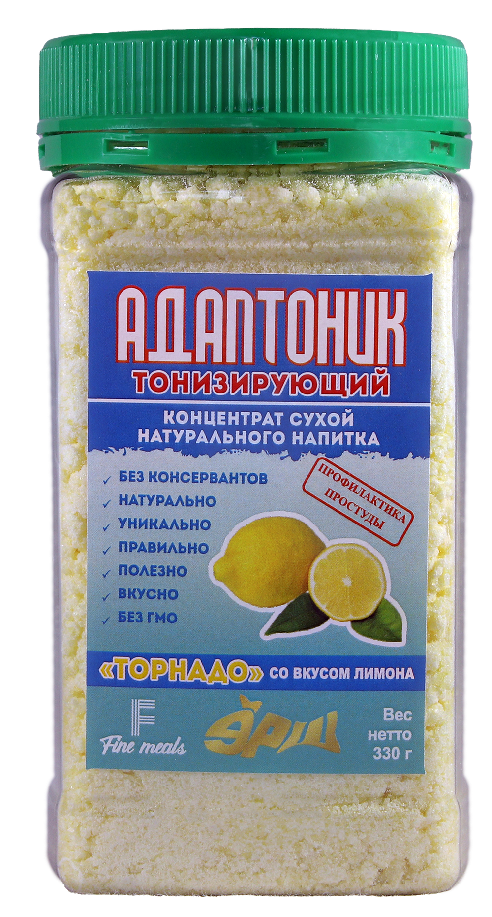 Адаптоник "Торнадо" (лимон) в ПЭТ-банке 330 г
