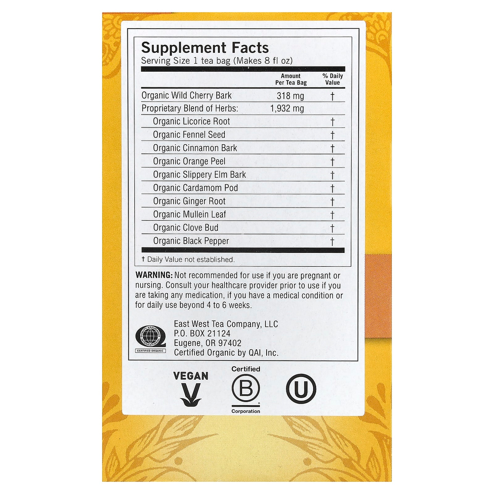 Yogi Tea, Throat Comfort®, без кофеина, 16 чайных пакетиков, 36 г (1,27 унции)