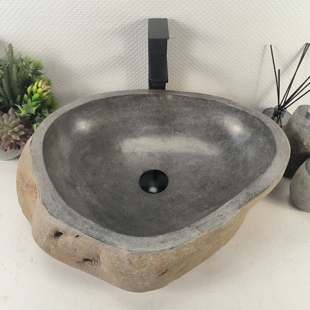 Раковина из речного камня RS-65581 55*44*15