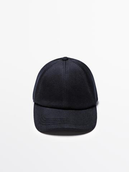 Massimo Dutti Кепка из смесовой шерсти, темно-синий