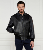 Кожаная куртка бомбер Joloco BOSS ORANGE - черный(50530270)