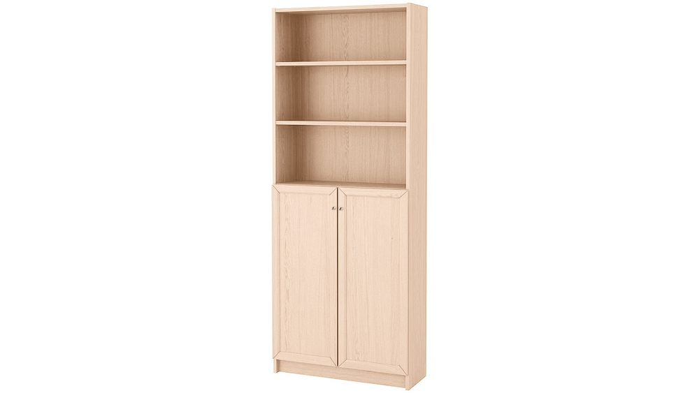 Стеллаж Билли 23 IKEA Дуб Молочный 8622 80*30*202 см, Светло-бежевый   Фиеста