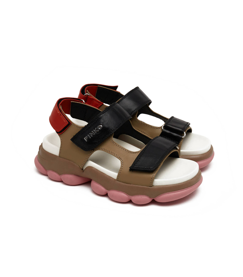 Кожаные босоножки Pinko - коричневый(100858 A0N9)