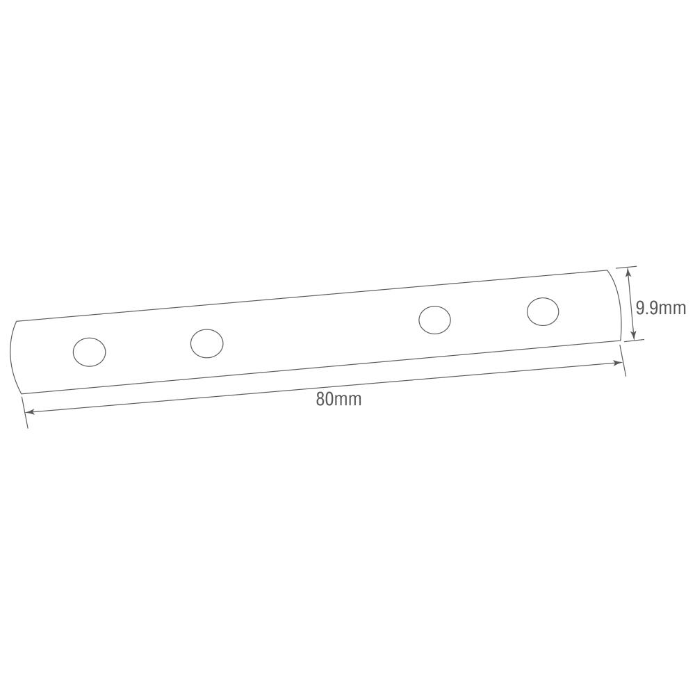 Угловое соединение для профилей, 180°, 80х9.9mm, Серия:DN8ALE