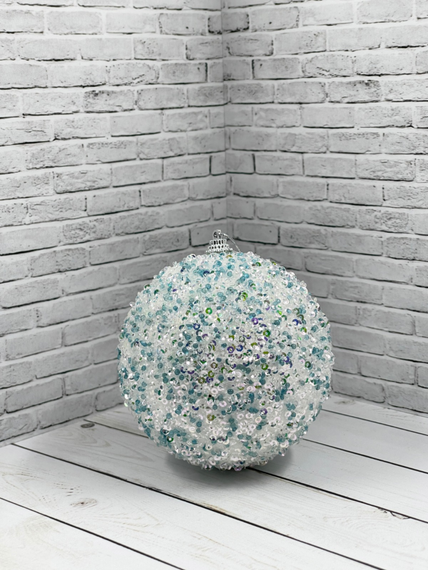 Шар винтажный Мохито 8 см., бело мятный, пенопласт, Christmas DeLuxe (86875)