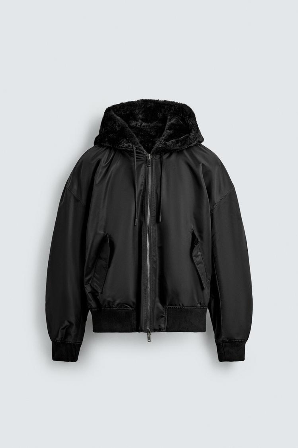ZARA БОМБЕР REVERSIBLE, ЧЕРНЫЙ