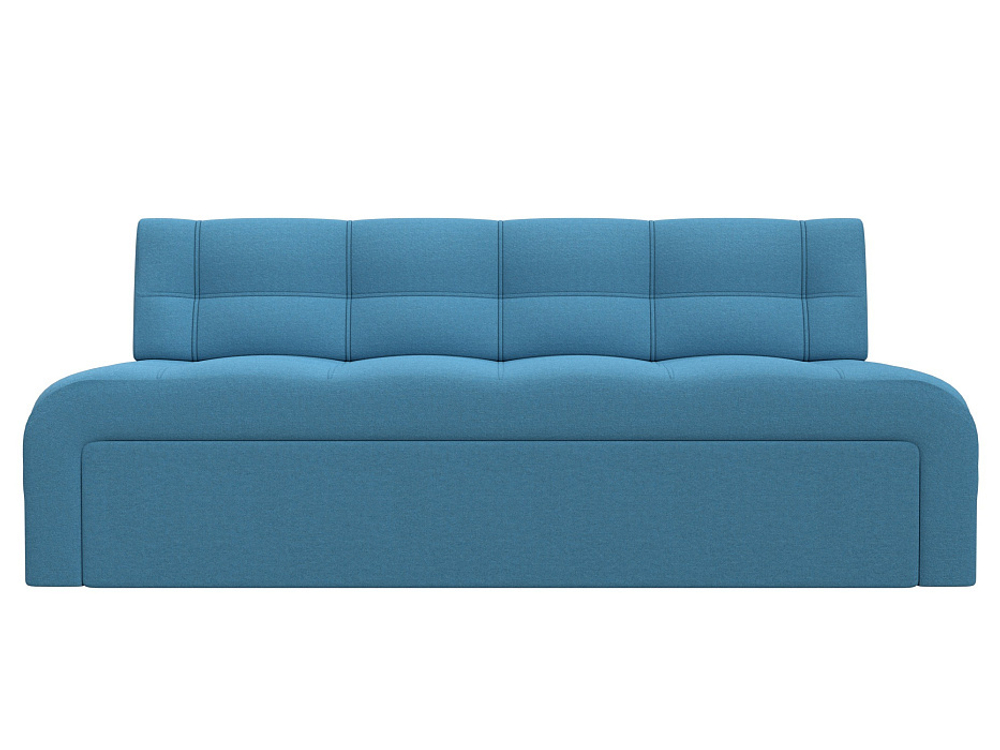 Диван кухонный прямой Люксор, Амур 10 голубой, Рогожка, 123865