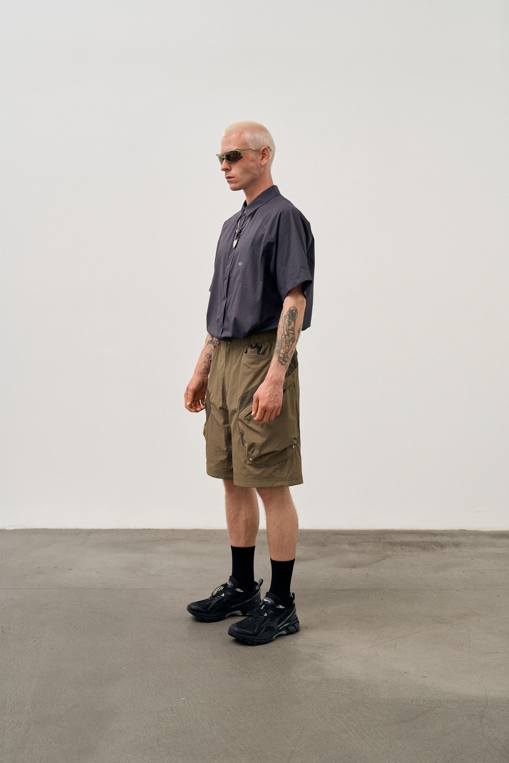 Шорты Nothomme Blue Ridge Patchwork Shorts "Olive Green"