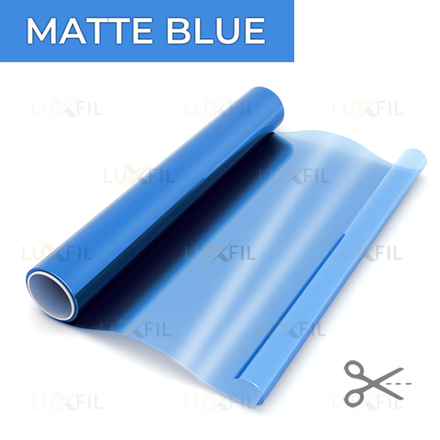 Пленка для окон декоративная MATTE BLUE LUXFIL, 1,524x30м. (на отрез)