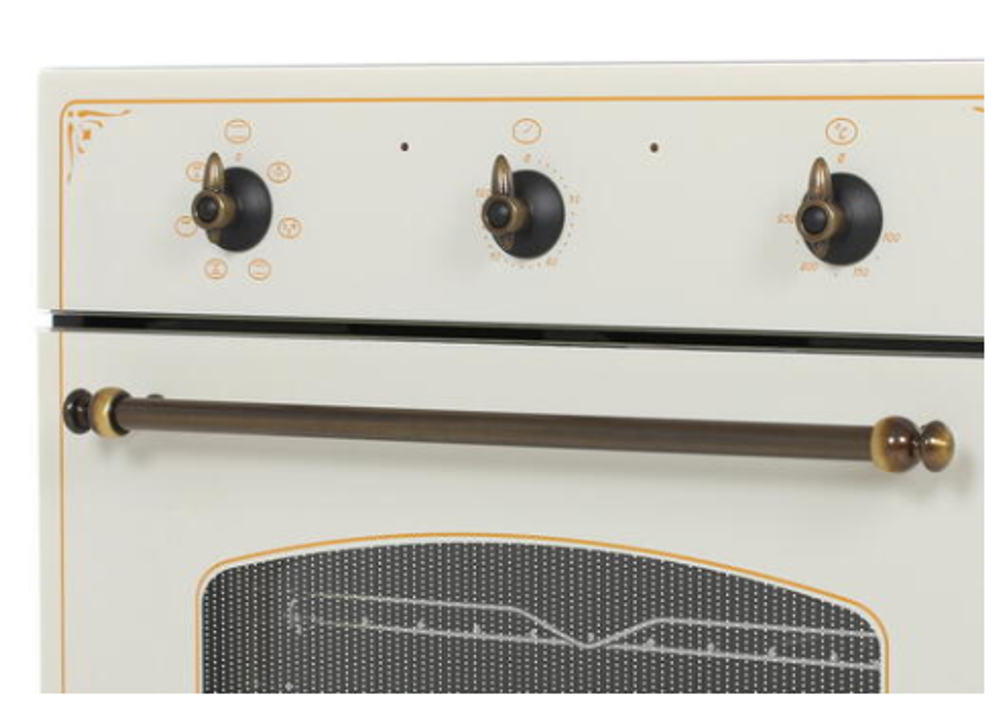 Электрический духовой шкаф DE LUXE 6006.03-037(топленое молоко,латунь)