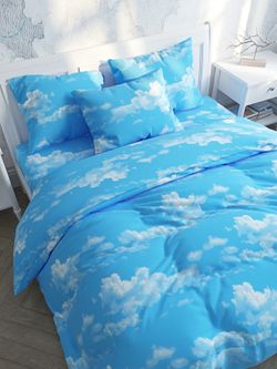 Простынь на резинке Сказка "Сlouds" 160х200 см