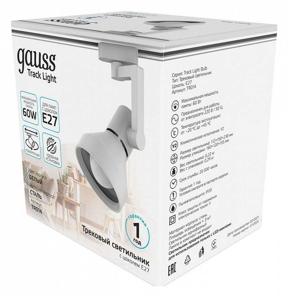 Светильник на штанге Gauss TR TR014