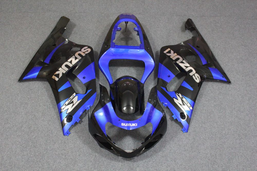 Комплект пластика для мотоцикла Suzuki GSX-R600/750 01-03 Сине-Черный
