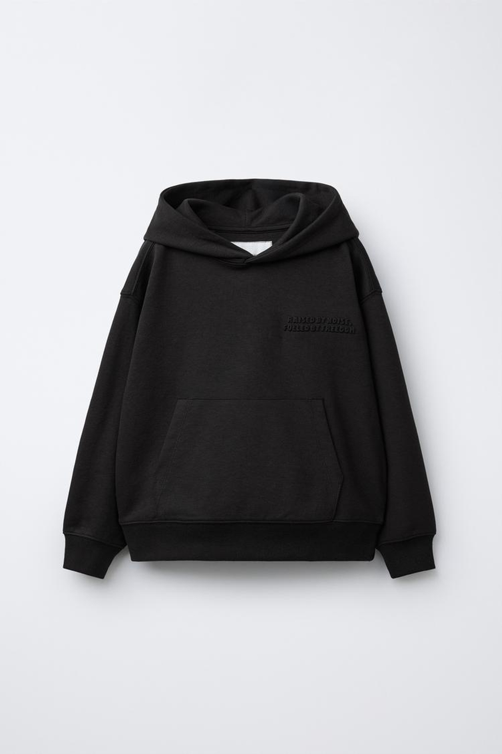 ZARA КОМПЛЕКТ ИЗ ТОЛСТОВКИ И БРЮК-ДЖОГГЕРОВ, ЧЕРНЫЙ