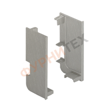 Заглушки внутренние (закрытые) к профилю L KB92 (лев/прав) Инокс А04, компл