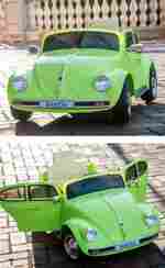 Детский электромобиль "Volkswagen Beetle" JE1818 12V, зеленый
