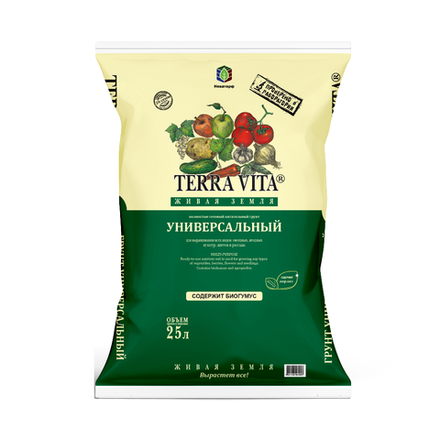Грунт ЖИВАЯ ЗЕМЛЯ универсальный 25л /60