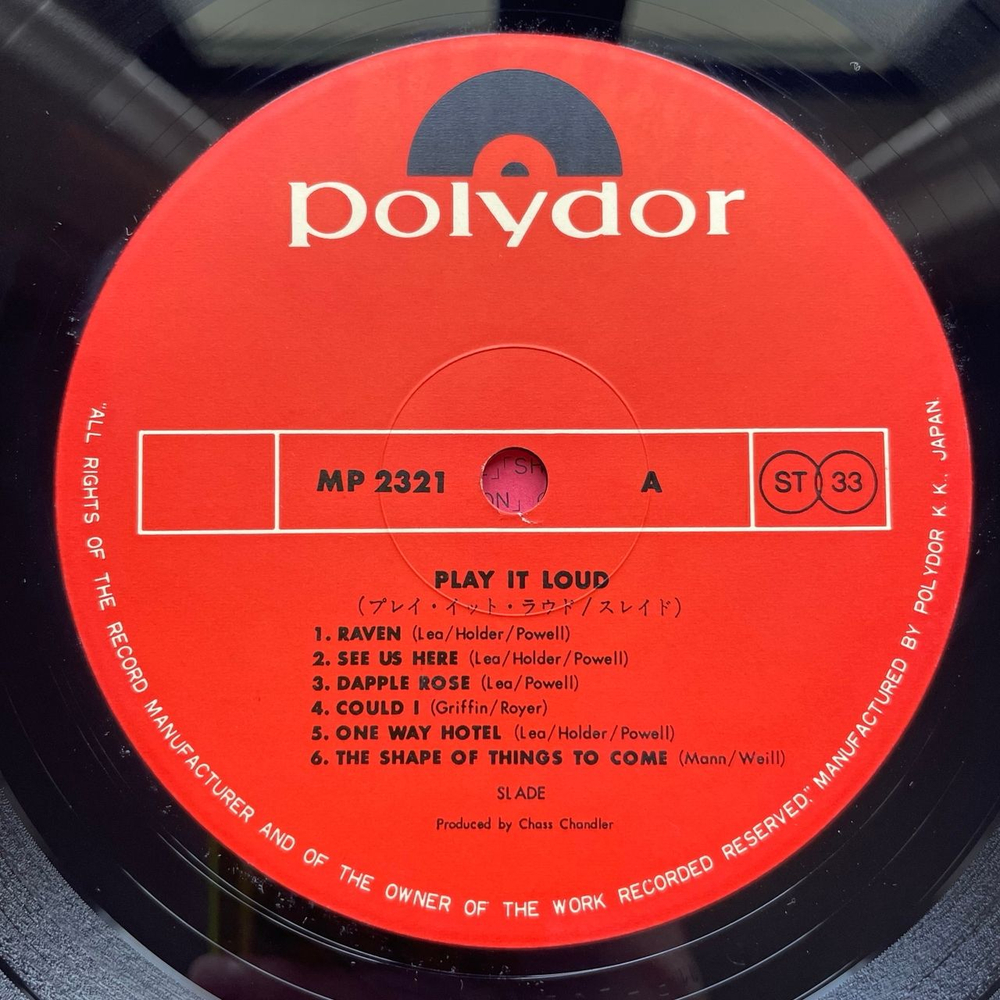 Винтажная виниловая пластинка LP Slade Play It Loud (Япония 1973) (Без Оби)