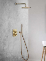 Встраиваемый термостатический смеситель для душа на 2 выхода TZAR 348712SOC золото