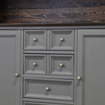 Буфет деревянный Лэйквью 155х41х202 см с подсветкой