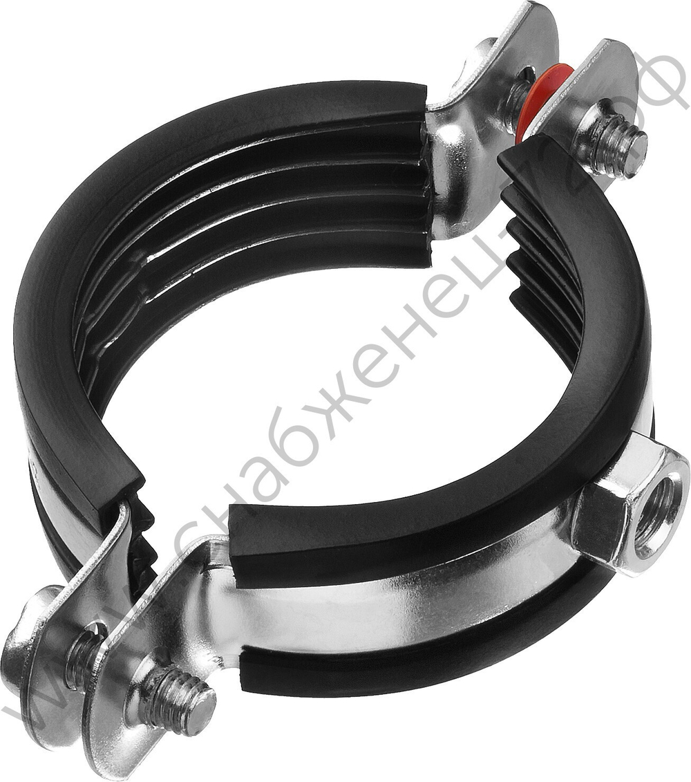 ЗУБР 1 1/2″ трубный хомут с гайкой, цинк, 8 шт (37850-47-52)
