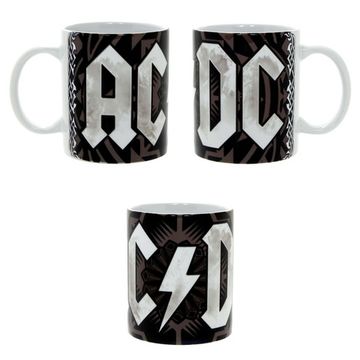 Кружка AC/DC надпись на фоне узоров (448)