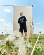 Купить Футболка Called a Garment Horses Peach effect черная Футболка Called a Garment Horses Peach effect черная