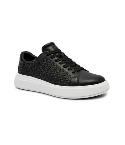 Кожаные кроссовки Calvin Klein - черный(HM0HM01498)