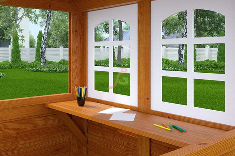 Детская площадка Клубный домик с трубой Luxe