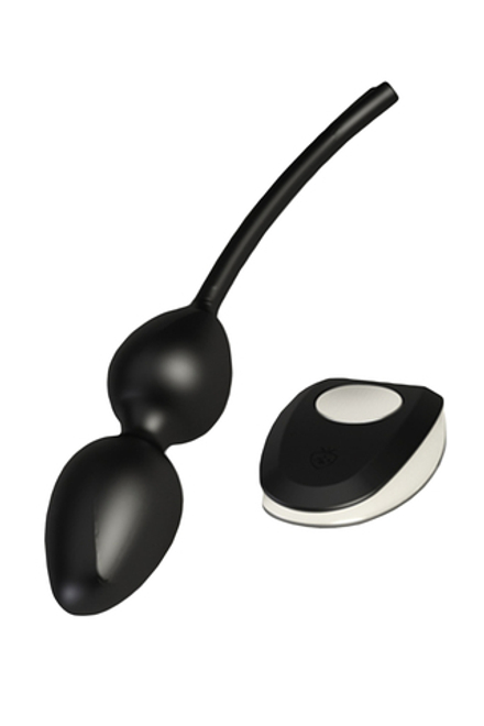 Вагинальные шарики Mystim Jane Untamed Geisha Balls vibe, с вибрацией, силикон, черные