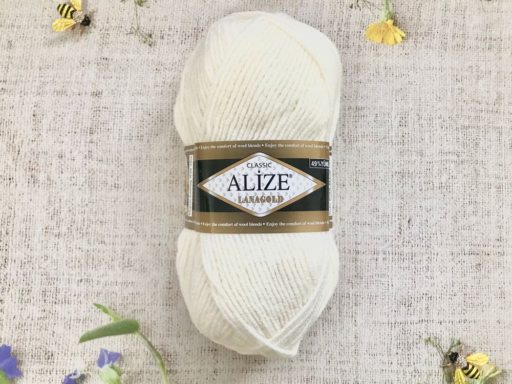 Пряжа ALIZE &quot;Lana Gold Classic&quot;. 450 жемчужный