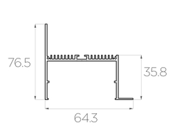 Профиль накладной алюминиевый LC-NKU-7689-2 Anod