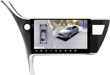 Магнитола для Toyota Corolla E180 2016-2018 - FarCar BX10-360-7210 монитор 10.36" 2K QLED на Android 13, 6Гб+128Гб, CarPlay, 4G SIM-слот, 4 камеры в комплекте