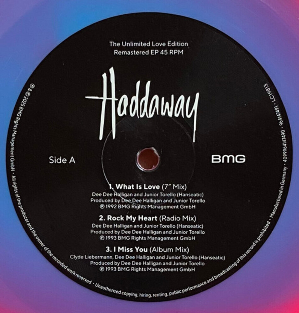 Haddaway / What Is Love (Limited Edition)(Coloured Vinyl)(10"Vinyl EP)