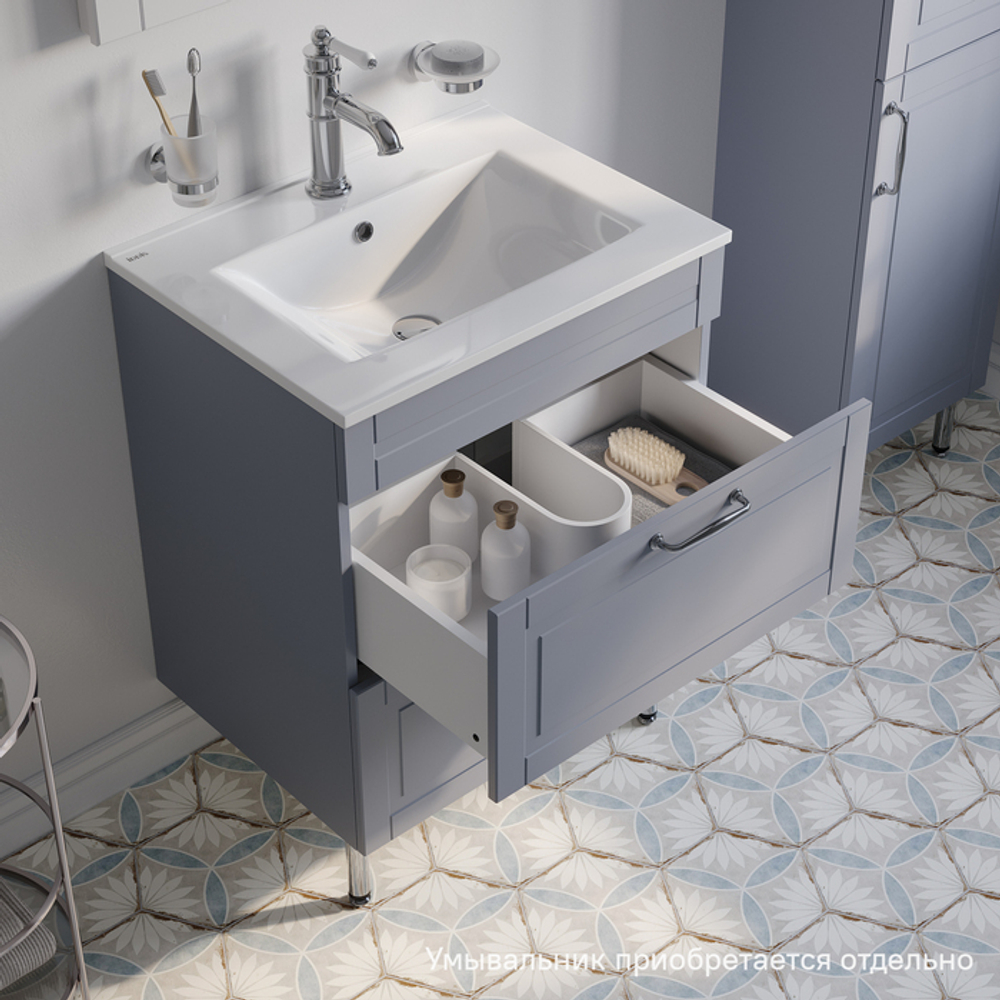 Тумба напольная IDDIS Oxford, 60 см, светло-серый, OXF60L0i95