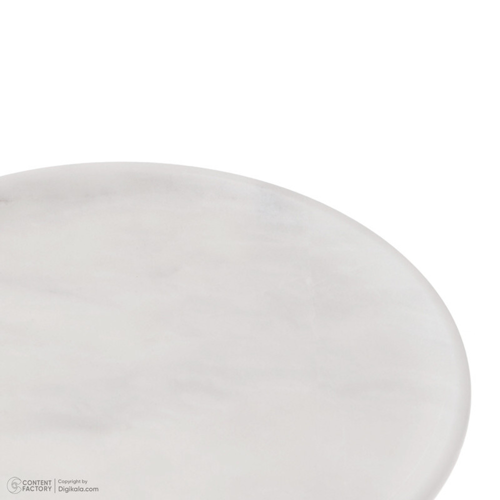Тарелка ручной работы из натурального камня Azna Crystal White Marble персидский шелковый мрамор диаметр 20 см 6-3. 750