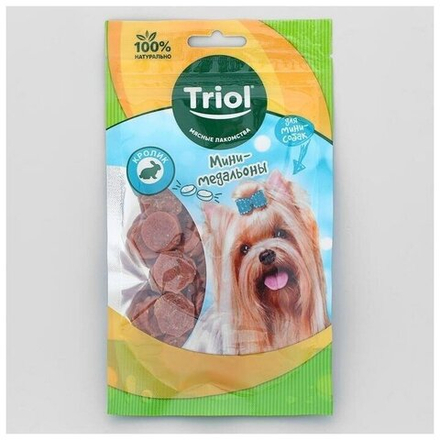 Лакомства для мини собак Мини медальоны из кролика,50г