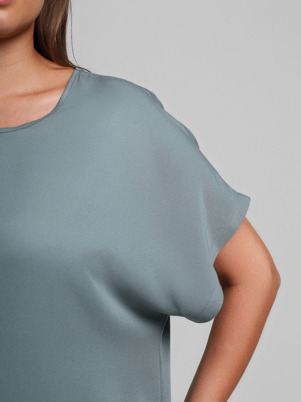 Блузка Летний драйв-4 Виотекс СЕРЫЙ