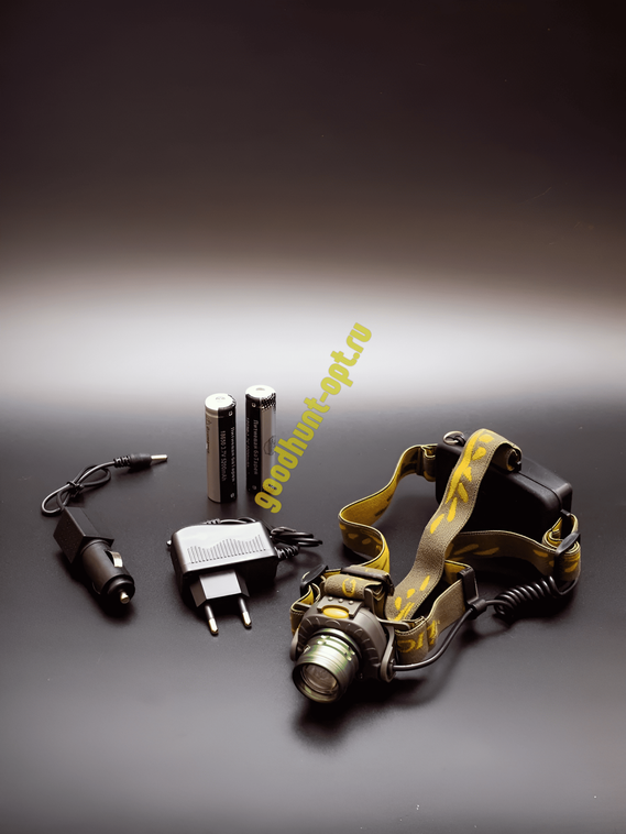 Тактический налобный фонарь зеленый