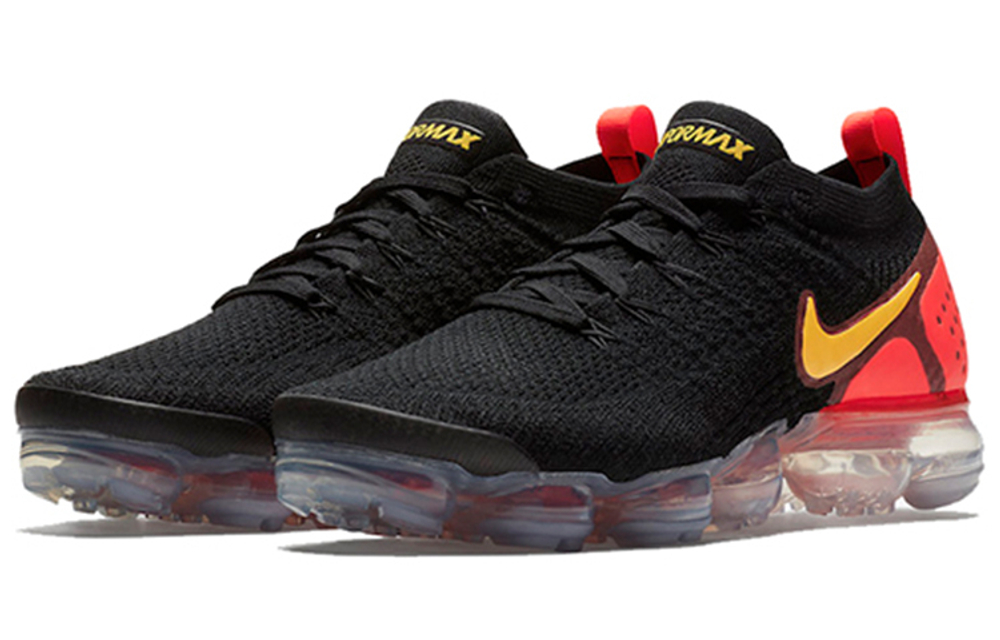 Кроссовки Nike Vapormax Black Laser Orange Total Crimson