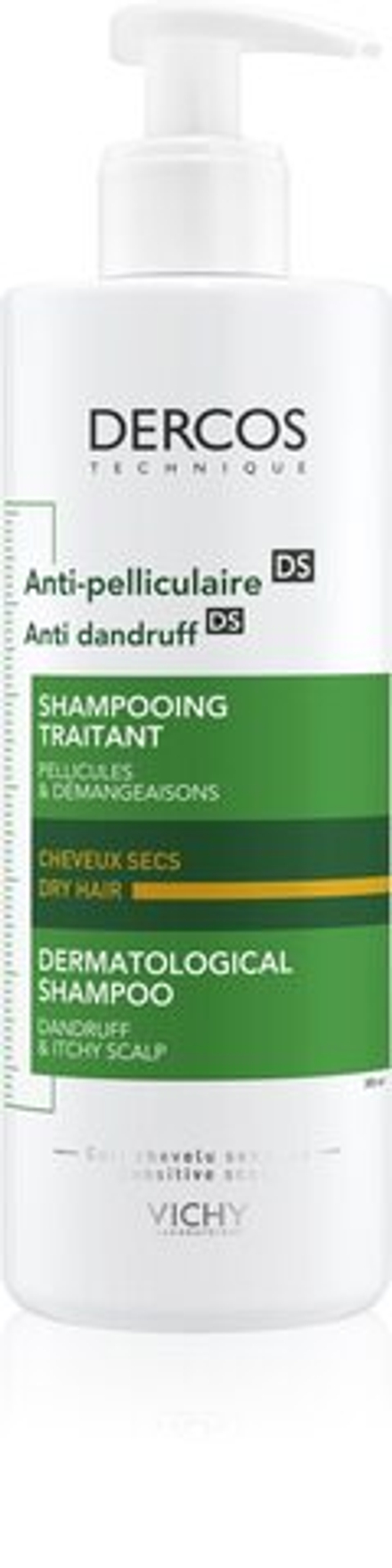 Vichy Dercos Anti-Dandruff - шампунь против перхоти для сухих волос /   390  ml  / GTIN 3337875492799