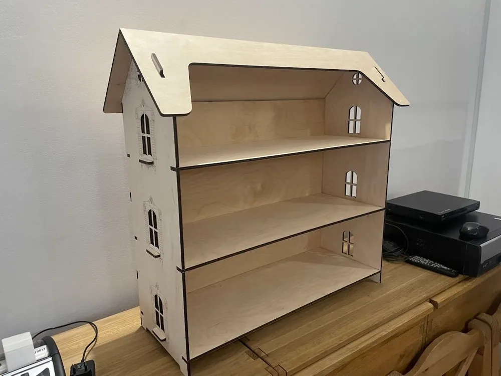 Кукольный домик для девочек, 61х27х65, Виктория, полка органайзер для игрушек, в детскую, березовая фанера