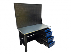 Верстак инструментальный GWT-V1400B2 Great Wolf, с двумя экранами, 4 ящика, 1400x700