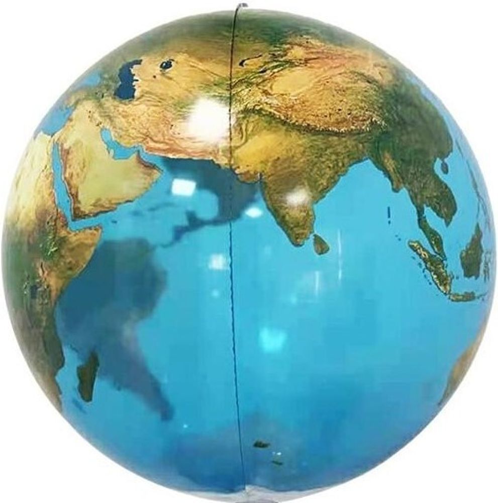 Шар 3D (22&#39;&#39;/56 см) Сфера, Планета Земля, Глобус, 1 шт.