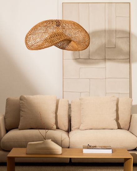 Isora Абажур подвесного светильника из ротанга 81 x 56 см