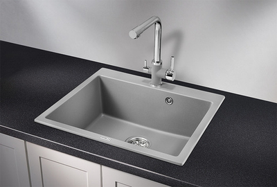 Granula 6001, АЛЮМИНИУМ, кухонная мойка, кварц