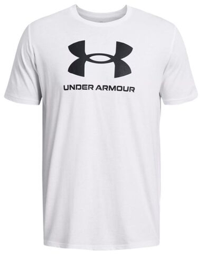 Теннисная футболка Under Armour Men's Logo Short Sleeve - White