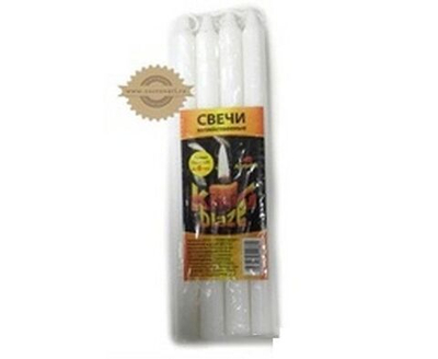 Свеча хозяйственная 75гр 9 часов горения белый цвет 4шт/уп