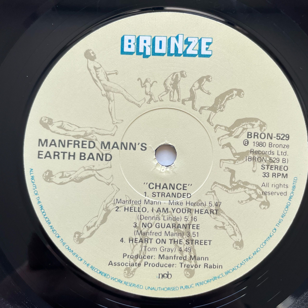 Винтажная виниловая пластинка LP Manfred Mann's Earth Band Chance (Швеция 1980)