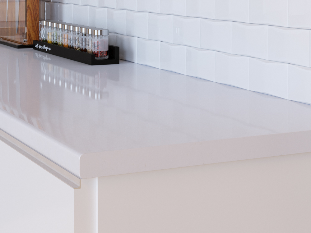 Столешница глянцевая Белый глянец 4 кат 3050*600*40 (111/1)